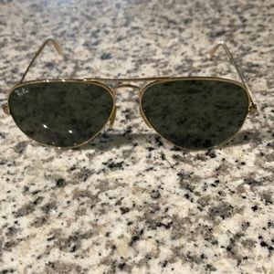 Ray Ban Aviator Gold Frame G-15 Green Lens